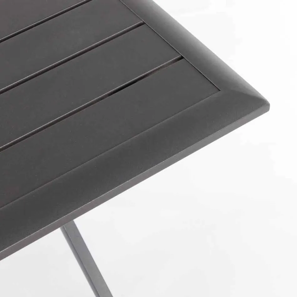 Mesa de comedor para exterior en aluminio con estructura plegable - Hunt Viadurini