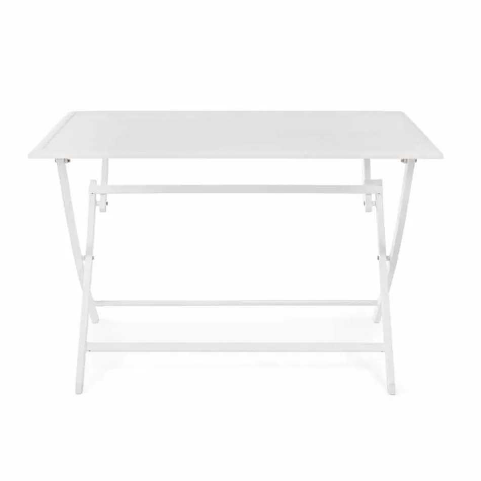 Mesa de comedor para exterior en aluminio con estructura plegable - Hunt Viadurini