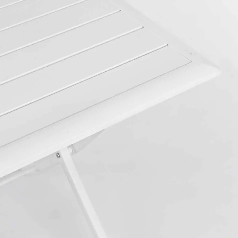 Mesa de comedor para exterior en aluminio con estructura plegable - Hunt Viadurini