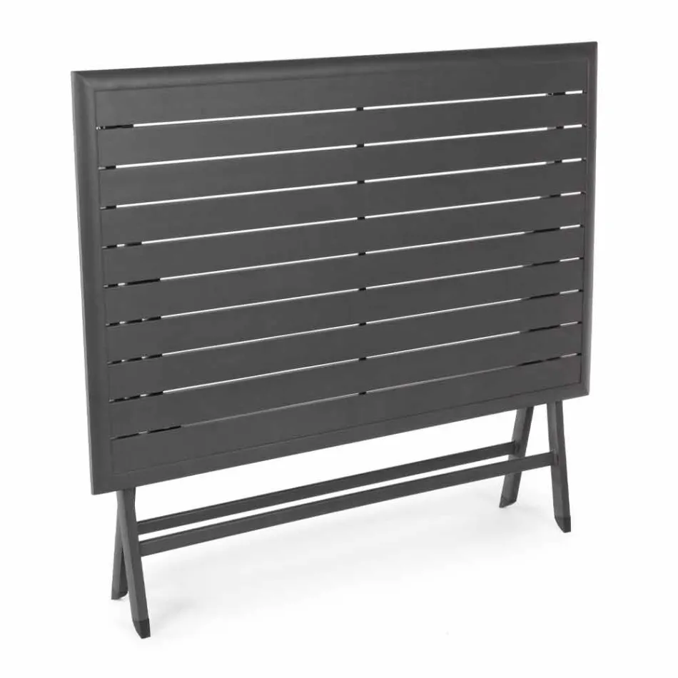 Mesa de comedor para exterior en aluminio con estructura plegable - Hunt Viadurini