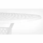 Mesa de comedor para exteriores en aluminio pintado blanco o antracita - Quick Viadurini