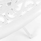 Mesa de comedor para exteriores en aluminio pintado blanco o antracita - Quick Viadurini