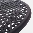 Mesa de comedor para exteriores en aluminio pintado blanco o antracita - Quick Viadurini