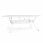 Mesa de comedor para exteriores en aluminio pintado blanco o antracita - Quick Viadurini