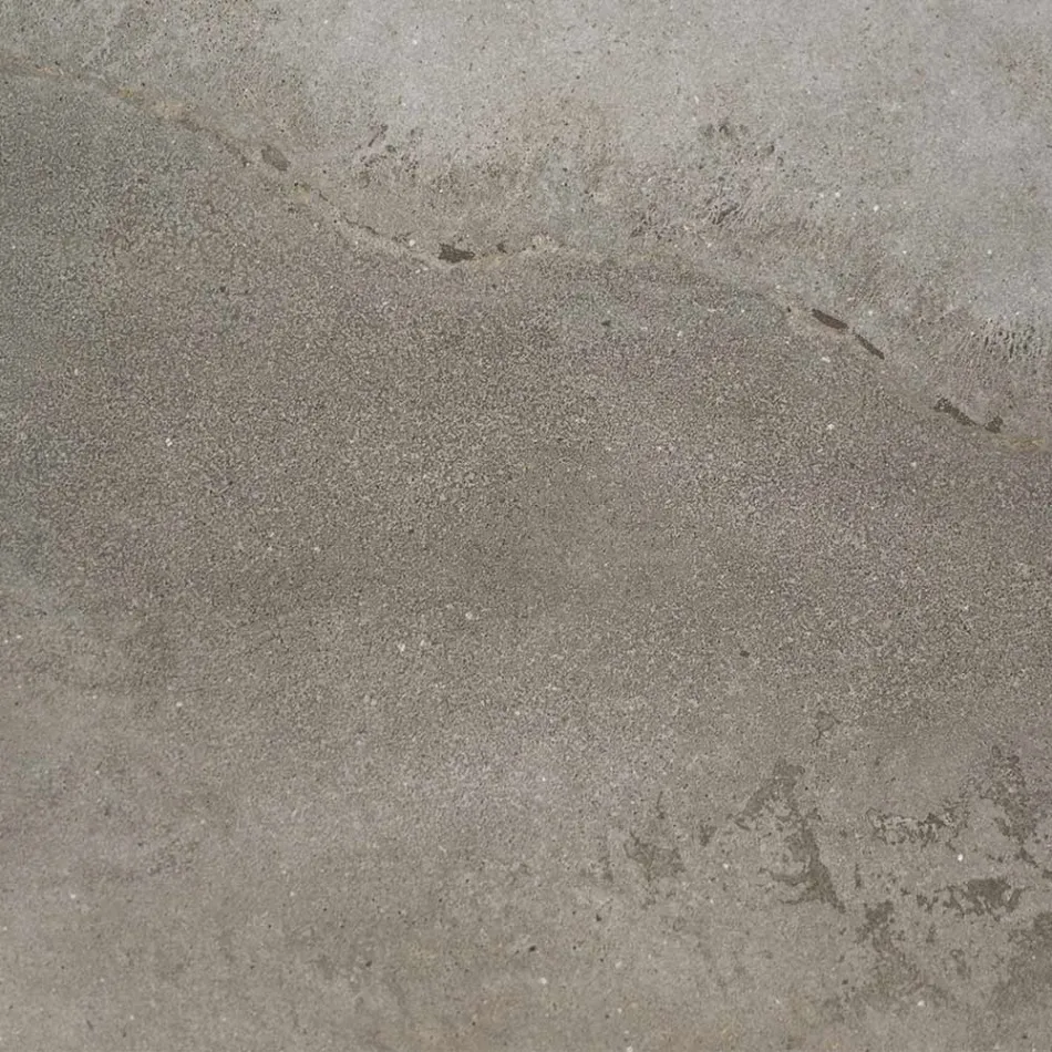 Mesa de comedor de jardín en madera de iroko y gres Made in Italy - Bresson Viadurini