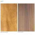 Mesa de comedor de jardín en madera de iroko y gres Made in Italy - Bresson Viadurini