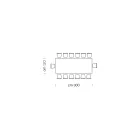 Mesa de comedor con tablero de Laminam y base de acero Made in Italy - Ezzellino Viadurini