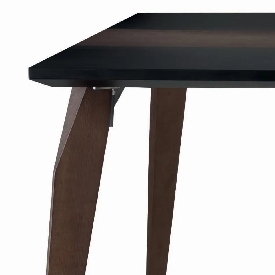 Tablero de mesa de comedor en Mdf con inserto superior Made in Italy - Abisso Viadurini