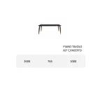 Tablero de mesa de comedor en Mdf con inserto superior Made in Italy - Abisso Viadurini