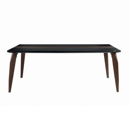 Tablero de mesa de comedor en Mdf con inserto superior Made in Italy - Abisso Viadurini