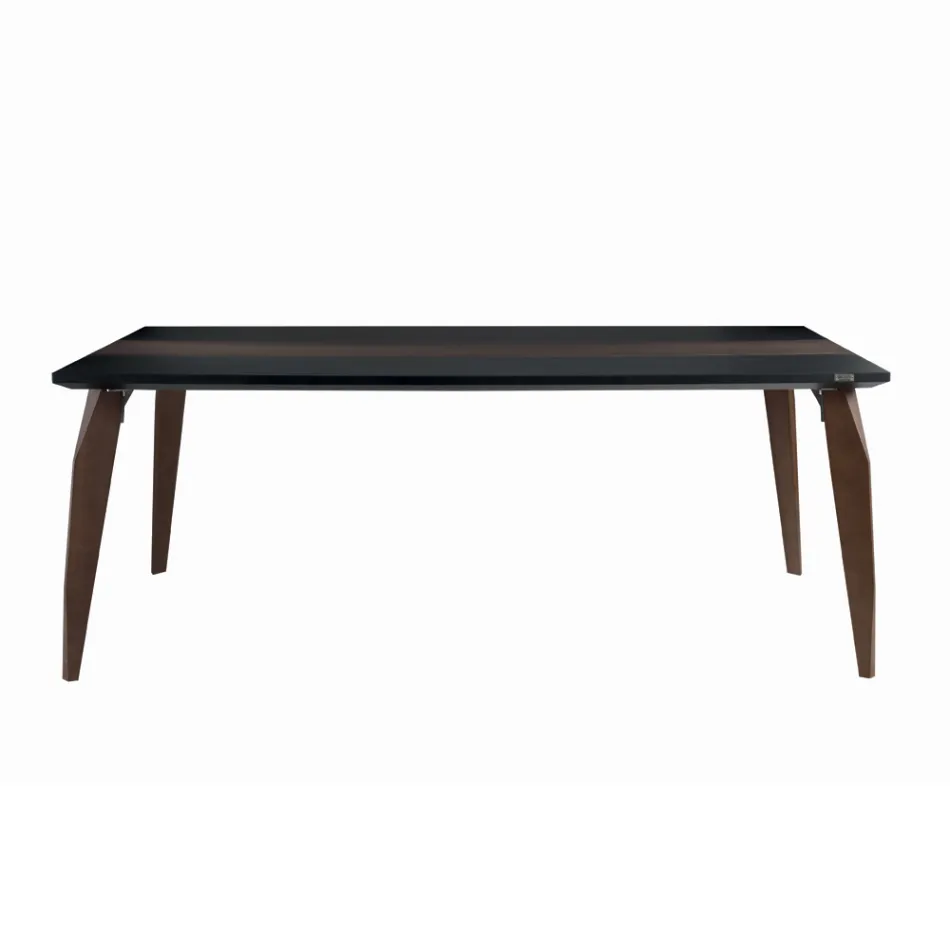Tablero de mesa de comedor en Mdf con inserto superior Made in Italy - Abisso Viadurini
