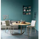 Mesa de comedor plegable moderna en madera y metal Made in Italy - Menelao Viadurini