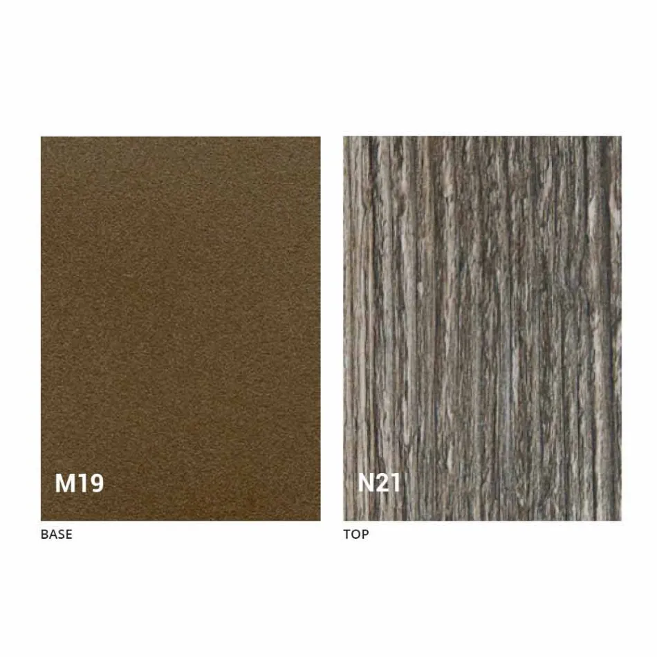 Mesa de comedor plegable moderna en madera y metal Made in Italy - Menelao Viadurini