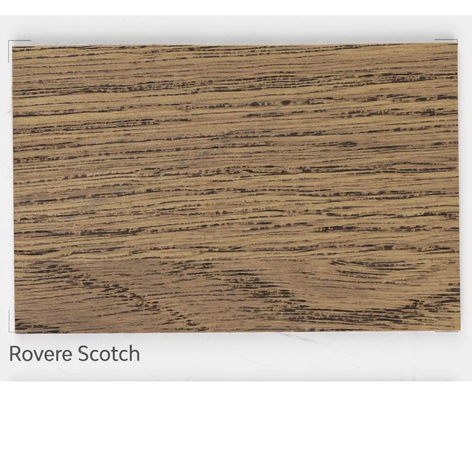 Mesa de Comedor Chapada en Roble Nudo Chapado Made in Italy - Pilar Viadurini