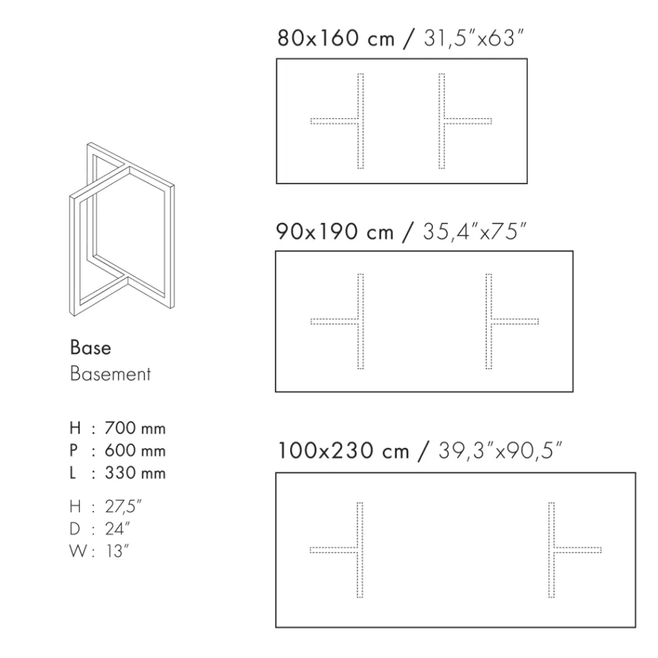 Mesa de comedor rectangular en gres porcelánico Made in Italy - Emilio Viadurini