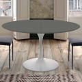 Mesa de comedor redonda extensible hasta 170 cm Made in Italy - Dólares