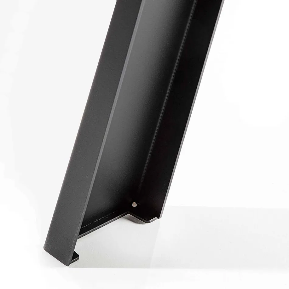 Mesa de comedor redonda extensible hasta 370 cm en madera y metal - Caimano Viadurini