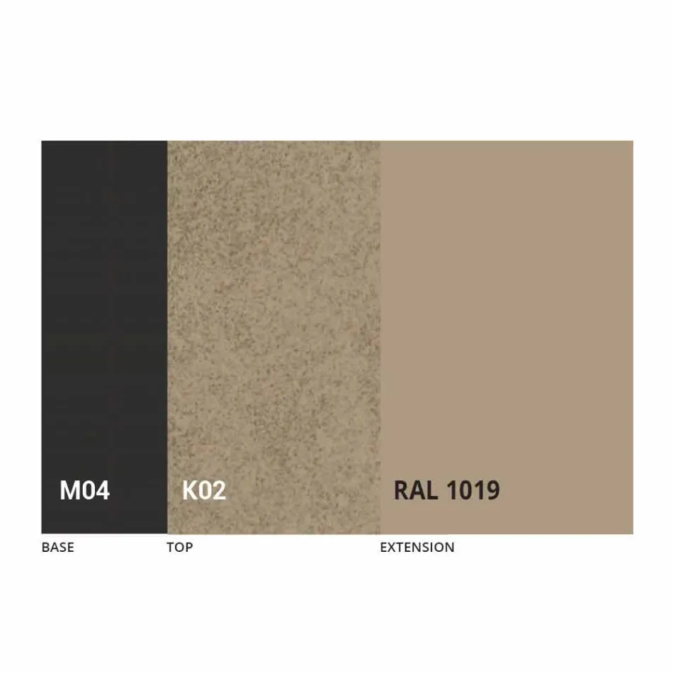 Mesa de comedor extensible redonda en cerámica Laminam Made in Italy - Lupetto Viadurini