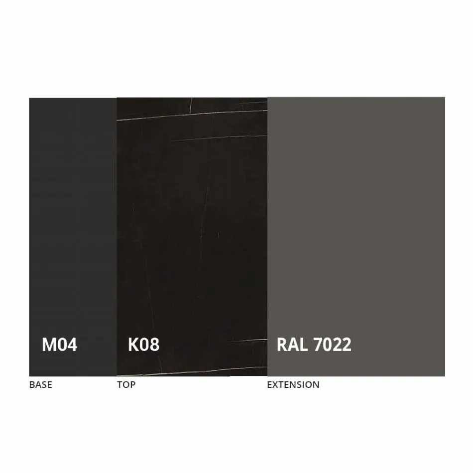 Mesa de comedor extensible redonda en cerámica Laminam Made in Italy - Lupetto Viadurini