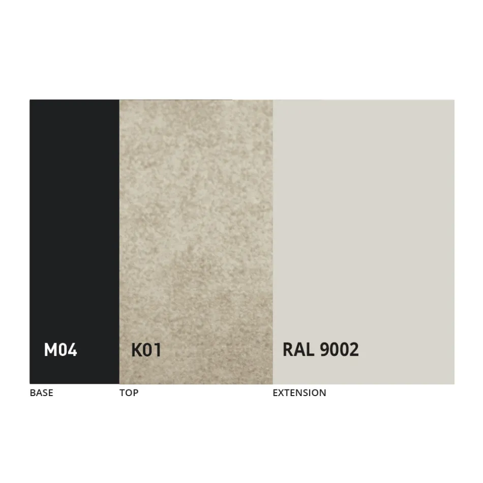 Mesa de comedor extensible redonda en cerámica Laminam Made in Italy - Lupetto Viadurini