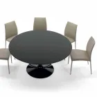 Mesa de comedor redonda con tapa laminada Made in Italy – Dollars Viadurini