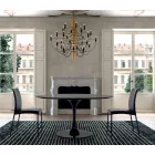 Mesa de comedor redonda con tapa laminada Made in Italy – Dollars Viadurini