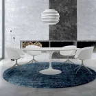 Mesa de comedor redonda con tapa laminada Made in Italy – Dollars Viadurini