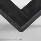 mesa redonda de comedor en madera con tapa de cristal Bao, diseño moderno Viadurini