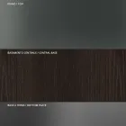 Mesa de comedor redonda de vidrio ahumado con base de madera Made in Italy - Rondo Viadurini