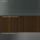 Mesa de comedor redonda de vidrio ahumado con base de madera Made in Italy - Rondo Viadurini