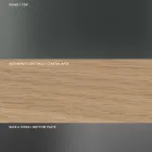 Mesa de comedor redonda de vidrio ahumado con base de madera Made in Italy - Rondo Viadurini