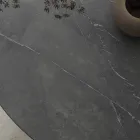 Mesa de Comedor Redonda de Metal y Hpl Laminado Made in Italy - Bastiano Viadurini