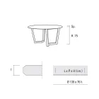 Mesa de Comedor Redonda de Metal y Hpl Laminado Made in Italy - Bastiano Viadurini