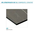 Mesa de Comedor Redonda de Metal y Hpl Laminado Made in Italy - Bastiano Viadurini