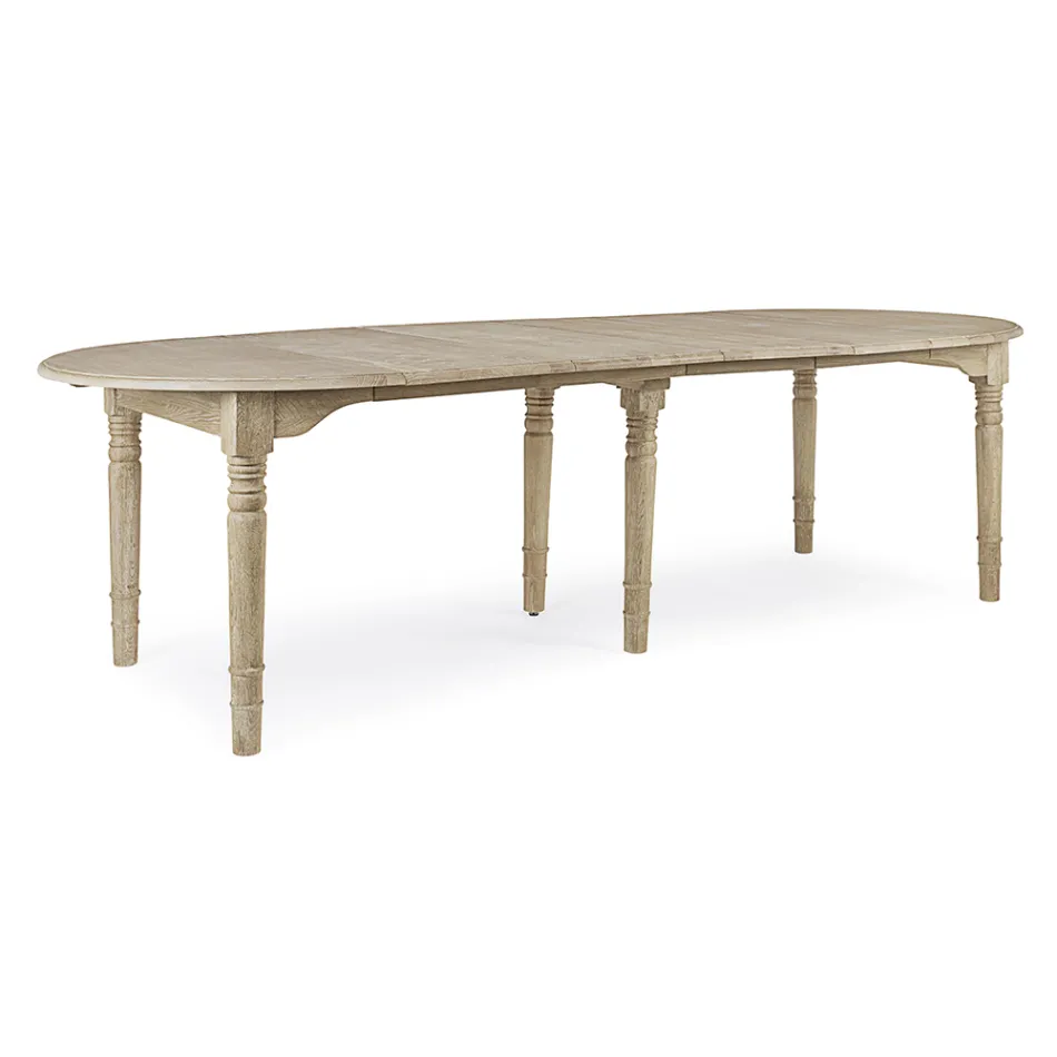 Mesa de comedor redonda extensible a 272 cm en madera Homemotion - Guglio Viadurini