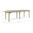 Mesa de comedor redonda extensible a 272 cm en madera Homemotion - Guglio Viadurini
