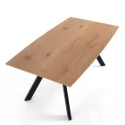 Mesa de salón con patas de acero y tapa de MDF - Terullio Viadurini