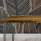 Mesa de salón en roble y resina epoxi coloreada Made in Italy - Magnus Viadurini