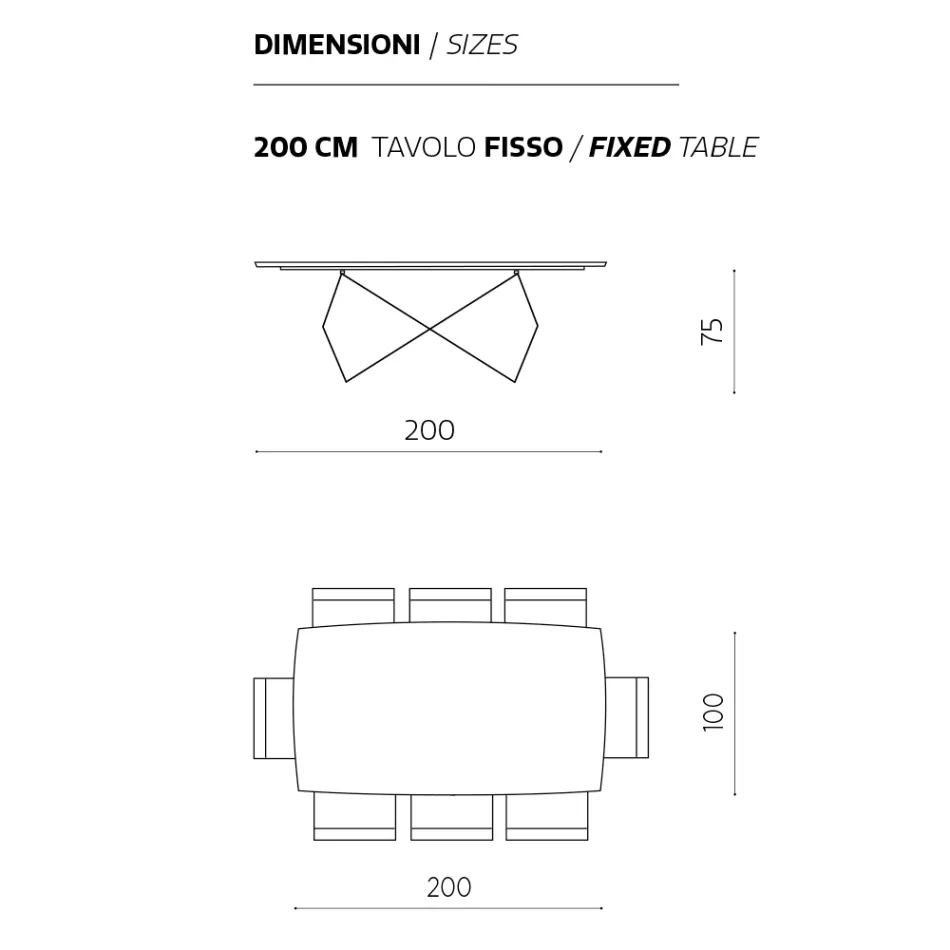 Mesa de Salón 200x100 Chapa de Roble y Metal - Cross Viadurini