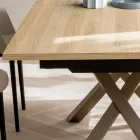 Mesa de salón extensible de 260 o 300 cm en metal y HPL - Borgo Viadurini