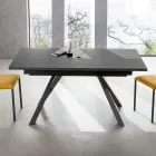 Mesa de salón extensible de 260 o 300 cm en metal y HPL - Borgo Viadurini
