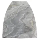 Mesa de Salón Extensible con Tapa en Forma de Barril de Cerámica Made in Italy - Vidrios Viadurini