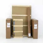 Mesa de Salón Extensible con Tapa en Forma de Barril de Cerámica Made in Italy - Vidrios Viadurini