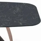 Mesa de salón fija con base de madera Made in Italy - Equatore Viadurini