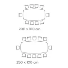 Mesa de salón fija con base de madera Made in Italy - Equatore Viadurini