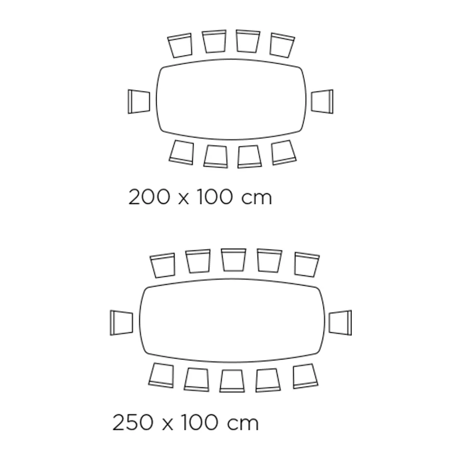 Mesa de salón fija con base de madera Made in Italy - Equatore Viadurini