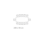 Mesa de Salón Fija con Tapa en Forma de Barril de Cerámica Made in Italy - Vidrios Viadurini