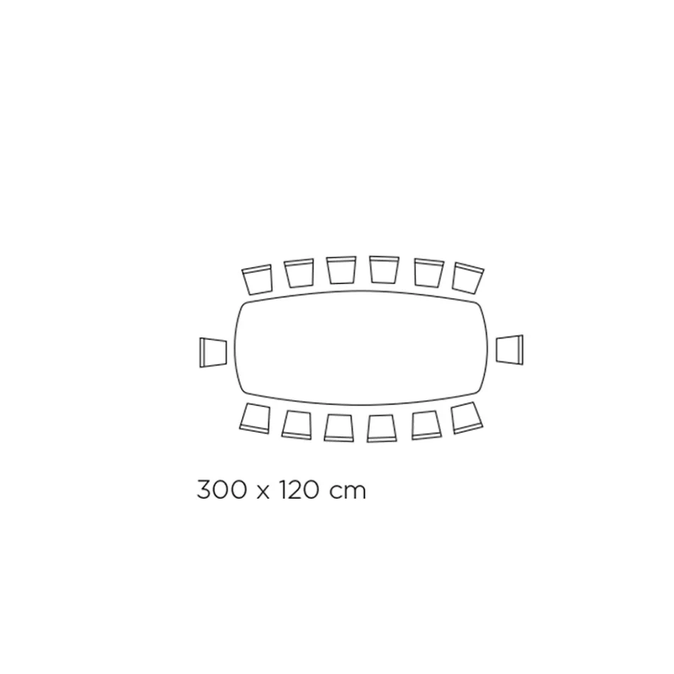 Mesa de Salón Fija con Tapa en Forma de Barril de Cerámica Made in Italy - Vidrios Viadurini