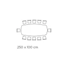 Mesa de Salón Fija con Tapa de Cerámica Made in Italy - Holidays Viadurini