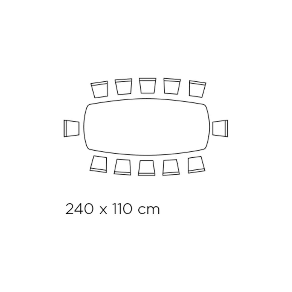 Mesa de Salón Fija con Tapa de Cerámica Made in Italy - Holidays Viadurini
